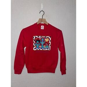 Youth Vintage Albuquerque Sweatshirt Crewneck Cactus Graphic Children VTG 90s M